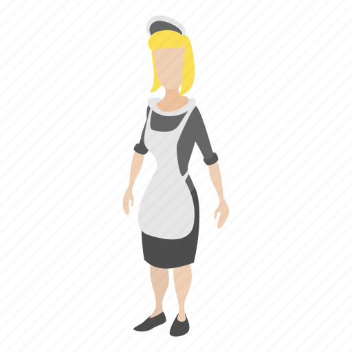 Avatar, business, cartoon, female, housekeeper, maid, shoulders icon - Download on Iconfinder
