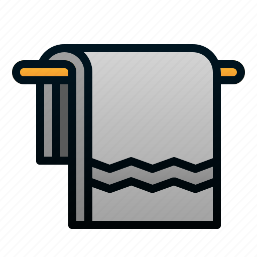 Bath, bathroom, clean, hotel, towel icon - Download on Iconfinder
