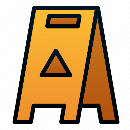 Board, caution, floor, janitor, warning, wet icon - Download on Iconfinder