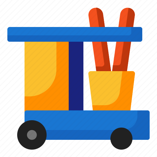 Cart, clean, cleaning, housework, janitor, tool icon - Download on Iconfinder