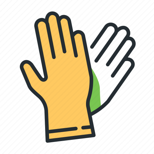 Cleaning, equipment, rubber gloves, safety icon - Download on Iconfinder
