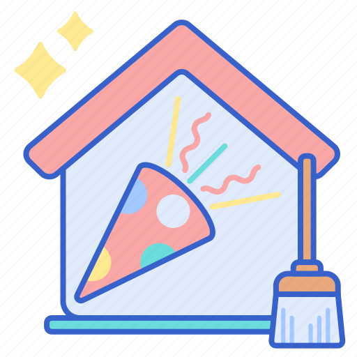 After, party, cleanup, house icon - Download on Iconfinder