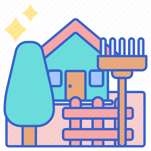 Backyard, cleaning, house icon - Download on Iconfinder