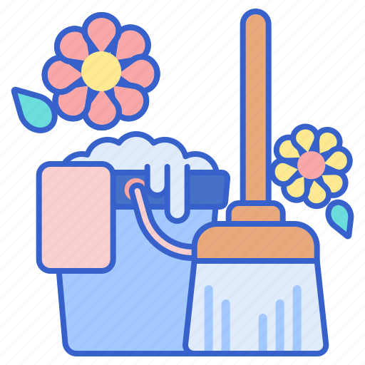 Spring, cleaning, flower, bucket, soap icon - Download on Iconfinder
