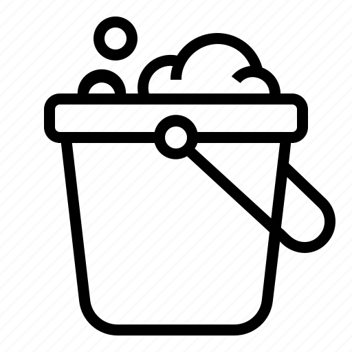 Bucket, cleaning, housework, soap, tool icon - Download on Iconfinder