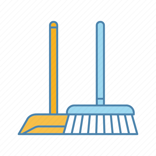 Broom, brush, cleaning, dust, pan, scoop, sweeping icon - Download on Iconfinder