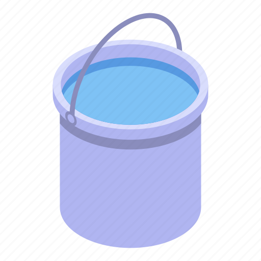 Bucket, business, cartoon, cleaning, isometric, water, woman icon - Download on Iconfinder