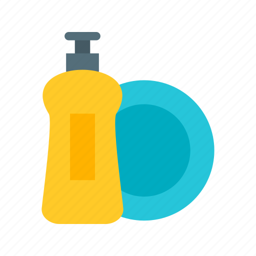 Dish, kitchen, lemon, liquid, soap, wash, washing icon - Download on Iconfinder