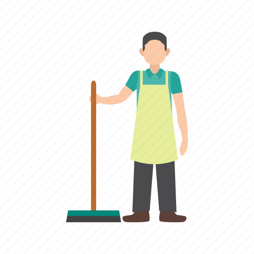 Cleaning, floor, holding, male, service, water, wiper icon - Download on Iconfinder