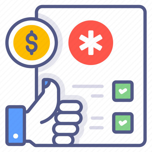 Fair price, reasonable pay, mindful spending, hand, thumbup, gesture, interaction icon - Download on Iconfinder