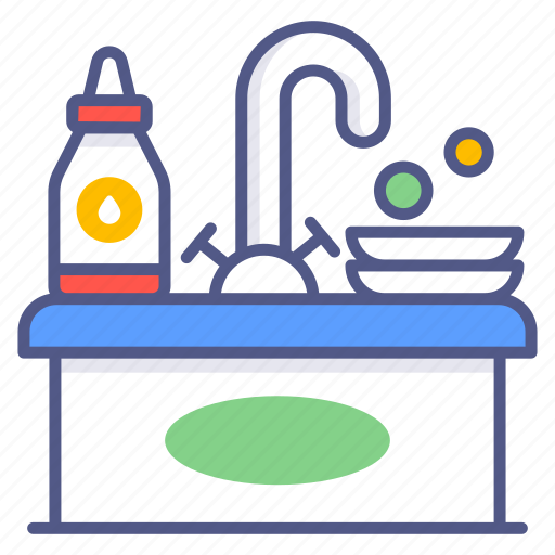 Basin, sink, washbasin, kitchen, washstand, dishes, restaurant icon - Download on Iconfinder