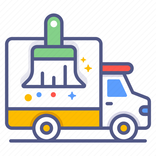 Cleaning service, housekeeping, cleaning equipment, cleaning, cleaning company, transport, transportation icon - Download on Iconfinder