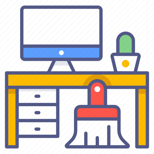 Office furniture, office desk, computertable, furniture, clean, hygiene, computerdesk icon - Download on Iconfinder