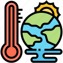 global, temperature, rise, climate, melting