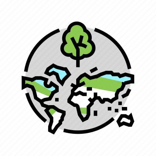 Deforestation, map, climate, change, environment, pollution icon - Download on Iconfinder