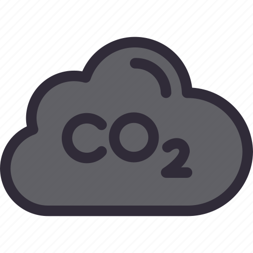 Co2, cloud, carbon, dioxide, pollution, emission icon - Download on Iconfinder