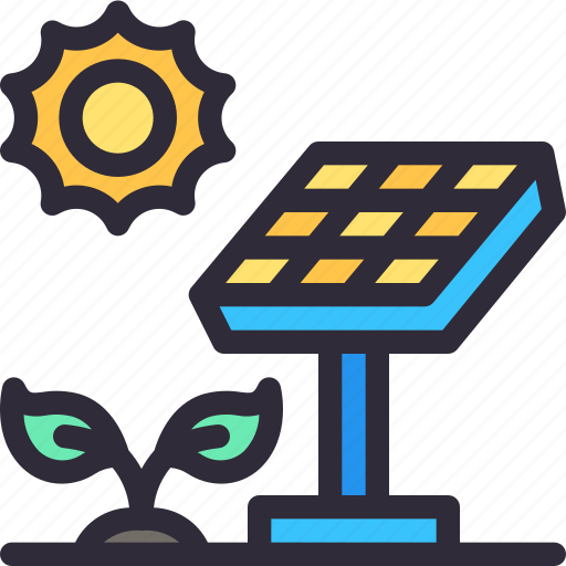 Solar, panel, energy, farm, plant, nature icon - Download on Iconfinder