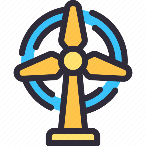 Windmill, mill, eolian, ecology, technology icon - Download on Iconfinder