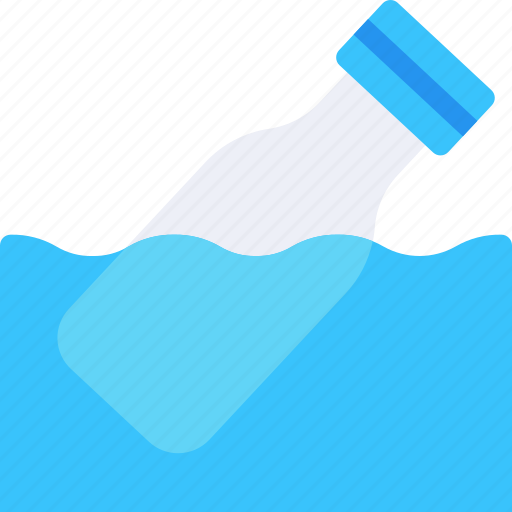 Plastic, bottle, pollution, water, floating icon - Download on Iconfinder