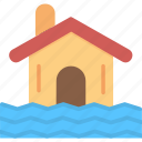 flood, flooded, house, insurance, sea, level