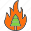burning, conflagration, disaster, fire, forest, tree 