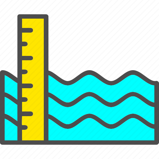 Floods, level, monitoring, sea, tsunami, warning icon - Download on Iconfinder