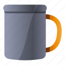 coffee, cup, metal, mug, tea, white
