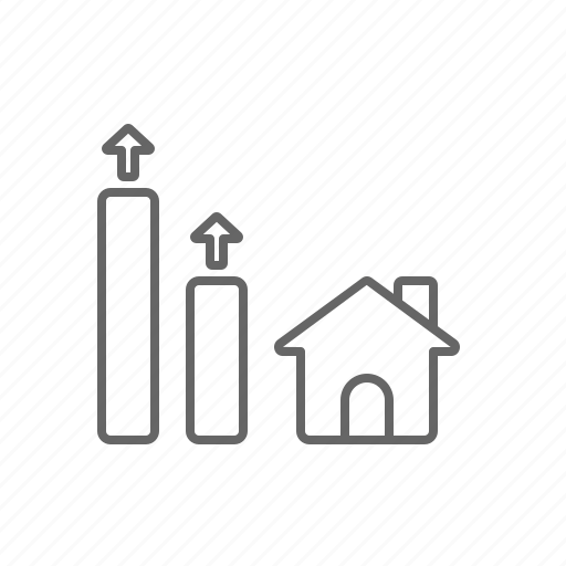 Bar, graph, house, property icon - Download on Iconfinder