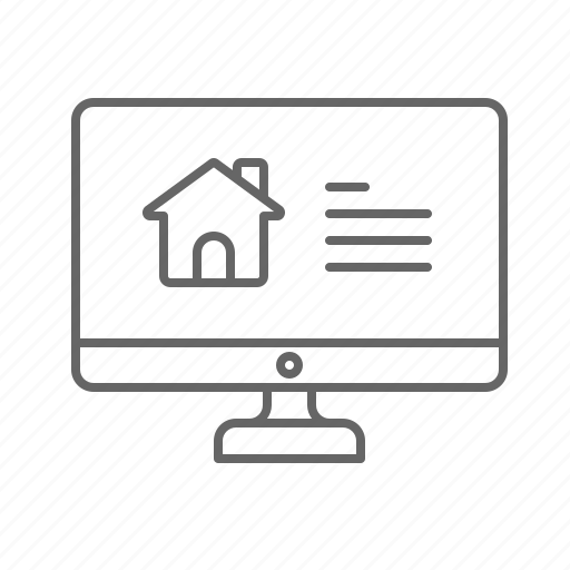 Computer, house, property, webpage icon - Download on Iconfinder