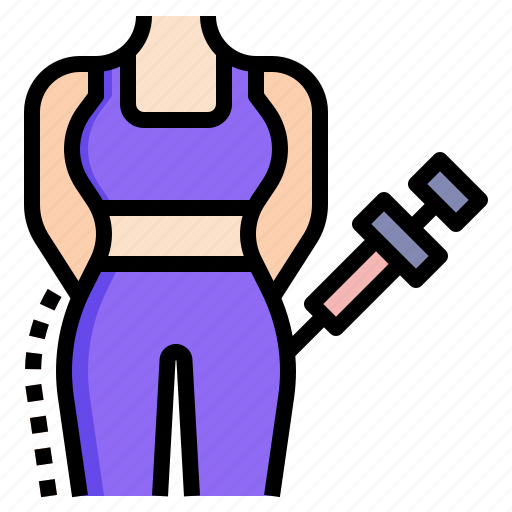 Botox, leg, muscles, beautiful, clinic, syringe, woman icon - Download on Iconfinder