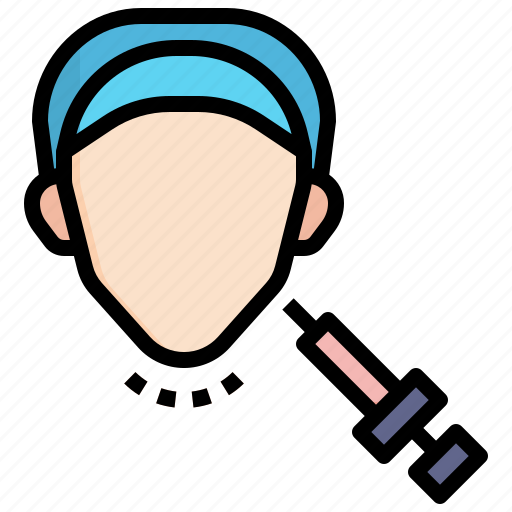 Chin, filler, beautiful, clinic, syringe, woman icon - Download on Iconfinder