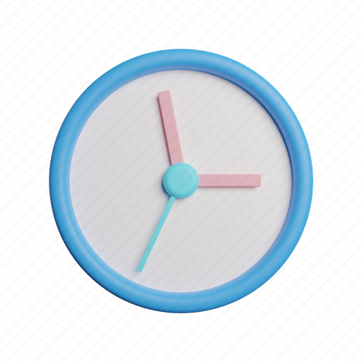Clock, front, watch, time, schedule, timer, hour 3D illustration - Download on Iconfinder