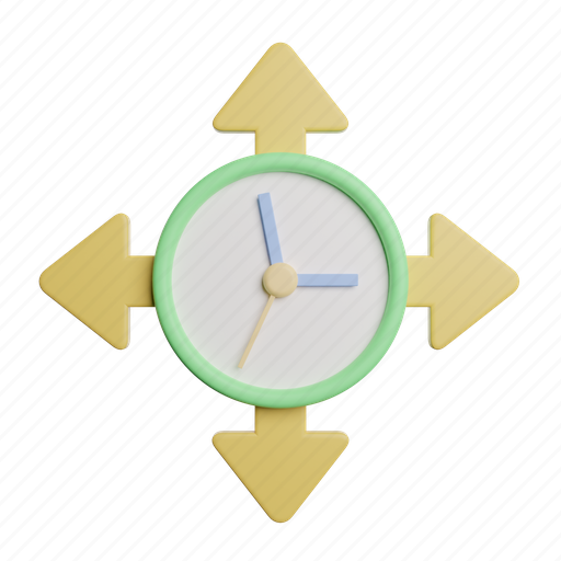 Clock, management, time, front, calendar, alarm, date 3D illustration - Download on Iconfinder