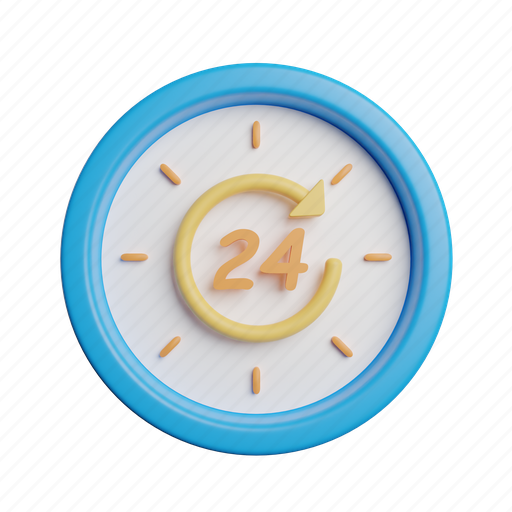 Clock, hours, front, time, watch, timer, alarm 3D illustration - Download on Iconfinder