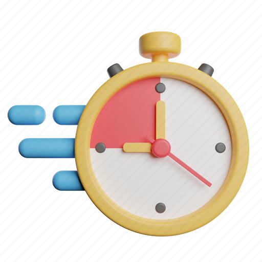 Deadline, front, clock, alarm, bell, notification, stopwatch 3D illustration - Download on Iconfinder