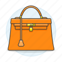 accessory, bags, clothes, designer, handbag, orange, purse, small