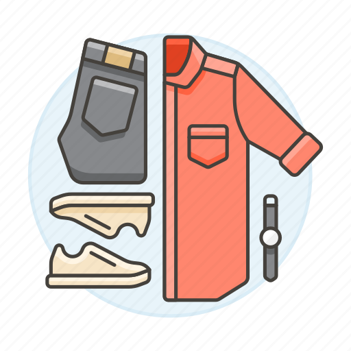 Accessory, clothes, garment, outfit, pants, prepare, shirt icon - Download on Iconfinder