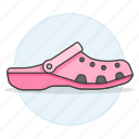 accessory, clothes, crocs, footwear, pink, sandals, shoes