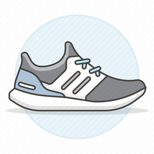 Accessory, clothes, footwear, gray, running, shoes, sneakers icon - Download on Iconfinder
