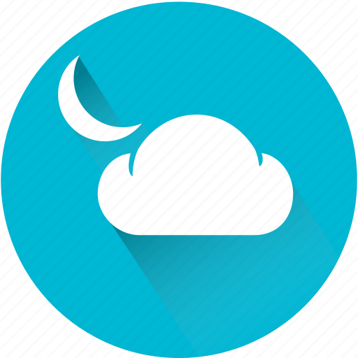 Cloud, cloudy, moon, night, weather, weatherproof icon - Download on Iconfinder