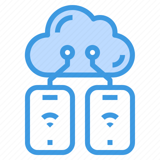 Cloud, smartphone, transfer, computing, data icon - Download on Iconfinder