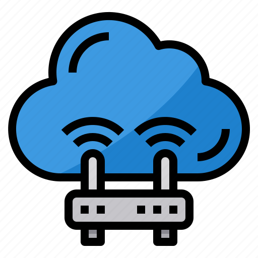 Cloud, computing, internet, sharing, router icon - Download on Iconfinder