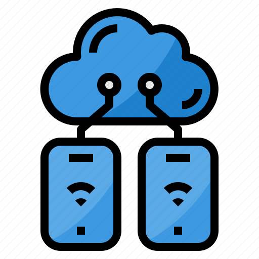 Cloud, smartphone, transfer, computing, data icon - Download on Iconfinder