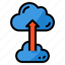 cloud, upload, arrow, up, computing, storage