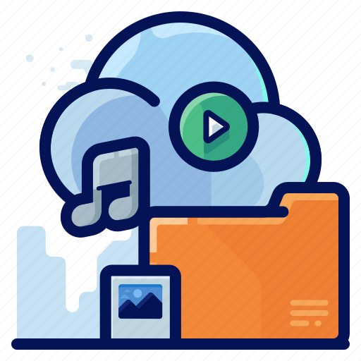 Cloud, file, folder, media, multimedia icon - Download on Iconfinder
