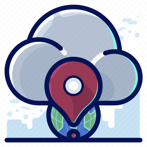 Cloud, global, location, navigation, storage icon - Download on Iconfinder