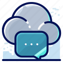 chat, cloud, message