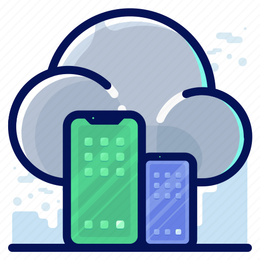 Cloud, smartphone, storage, transfer icon - Download on Iconfinder