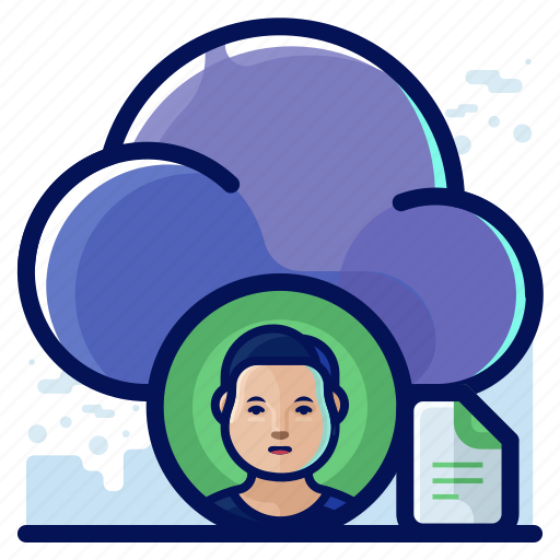 Cloud, man, personal, private icon - Download on Iconfinder