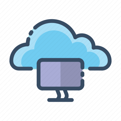 Cloud, computer, hardware, monitor icon - Download on Iconfinder